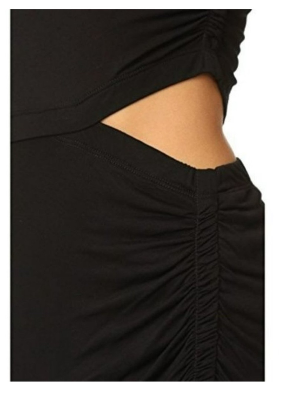 A.L.C. Black Cutout Maxi Dress with Side Slit - Picture 3 of 4